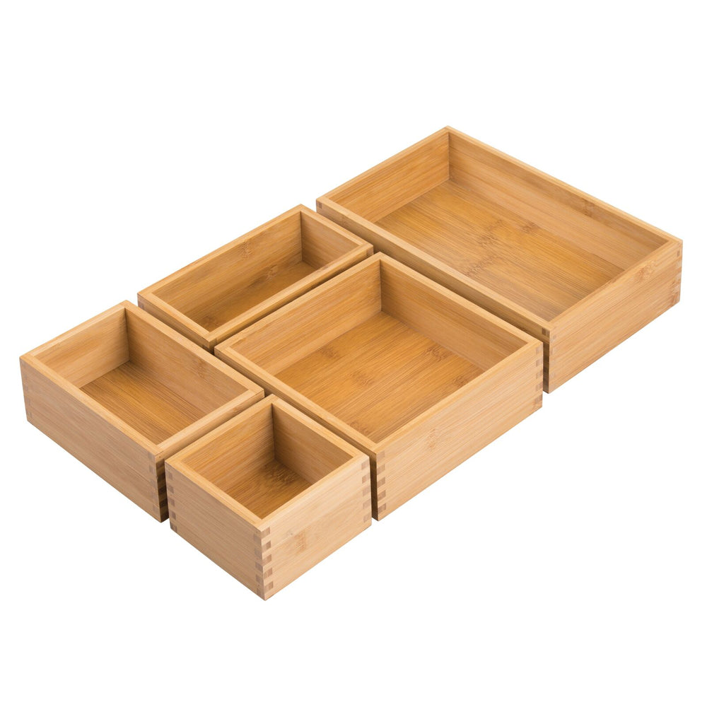 Simplify Clear Jewelry and Cosmetic Organizer Box with Bamboo Lid
