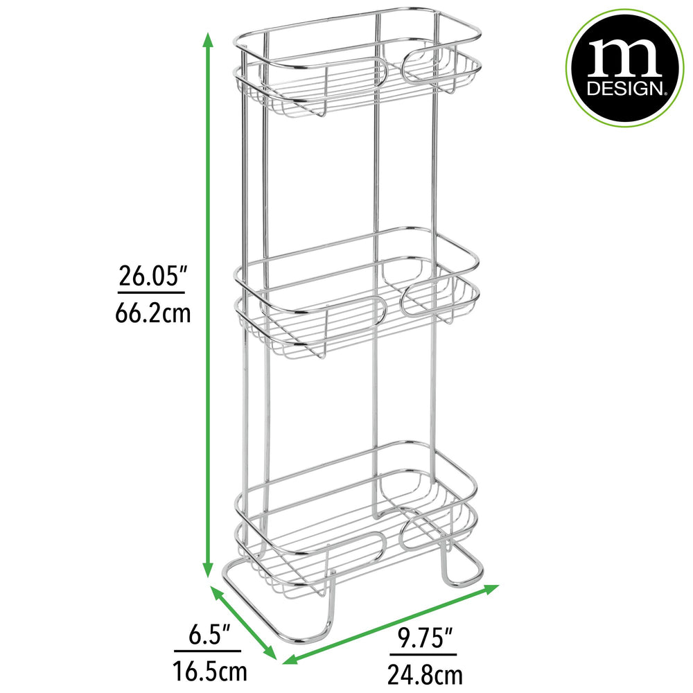 iDesign, Metal Wire Corner Standing Shower Caddy 3-Tier Bath Shelf