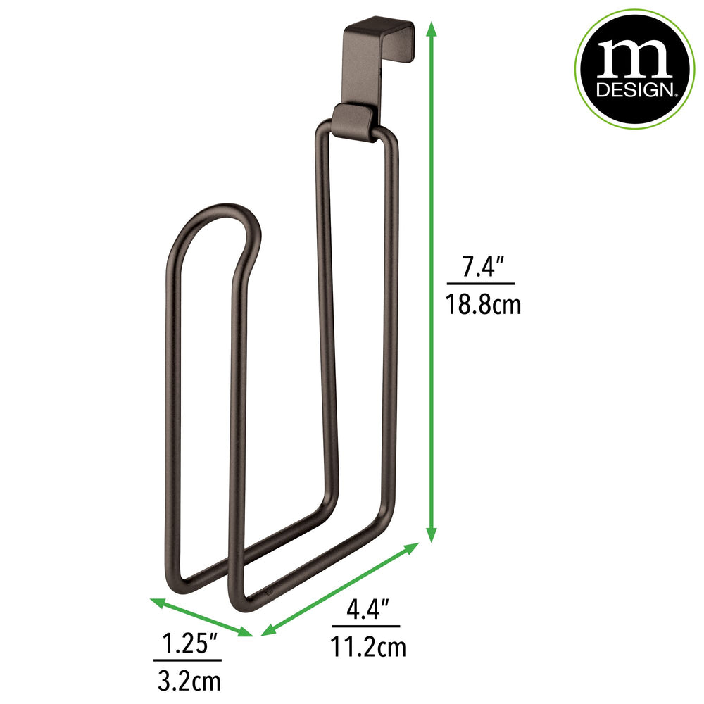 mDesign Metal Free-Standing Toilet Paper Holder - Satin