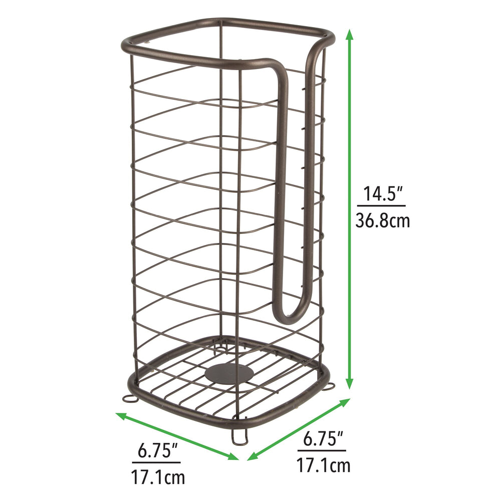 MetroDecor mDesign Decorative Metal Toilet Paper Holder Stand