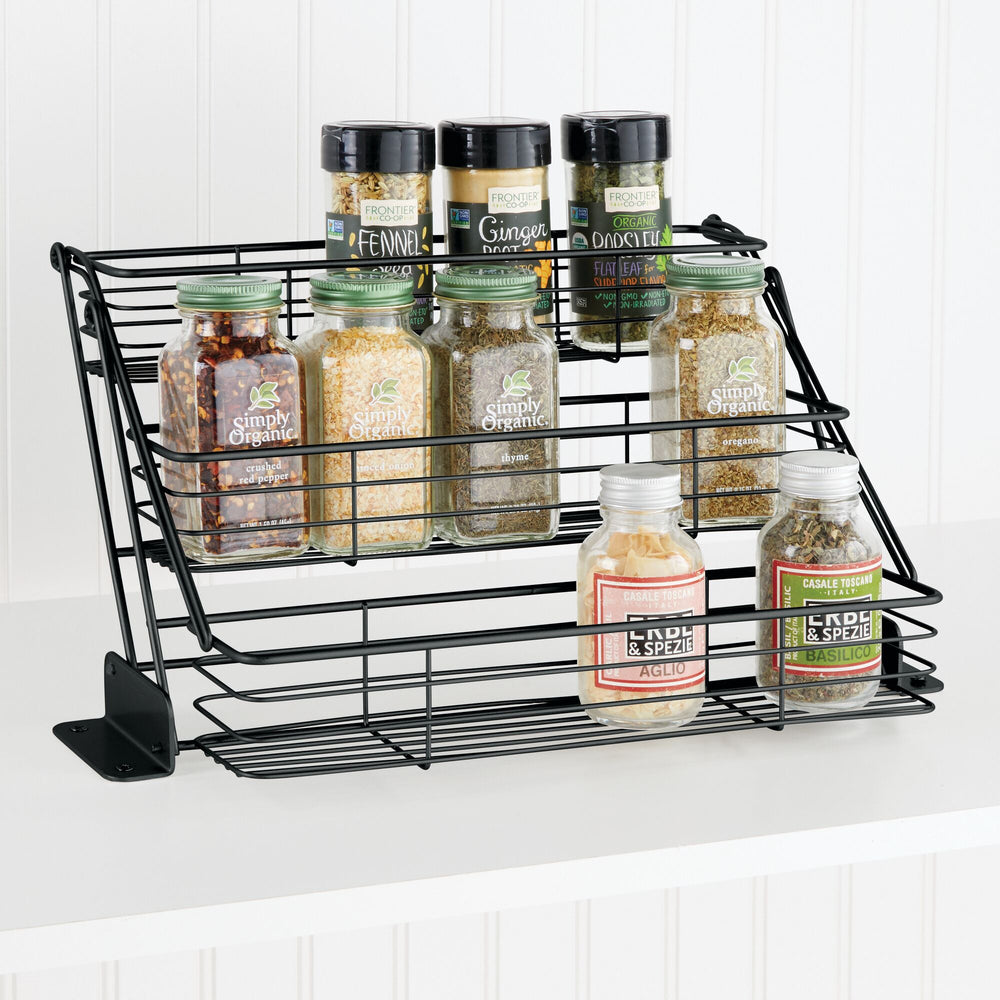 3-tier Bamboo Spice Rack Kitchen Organizer Sturdy Adjustable Shelf