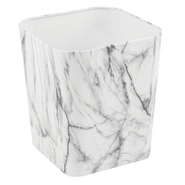 color:marble||marble square metal trash can single