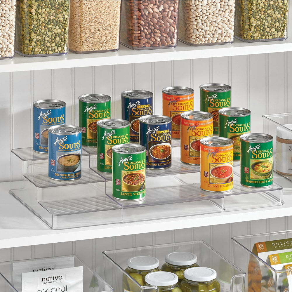 mDesign Large Wall Mount Vitamin Storage Organizer Shelf, 3 Tier