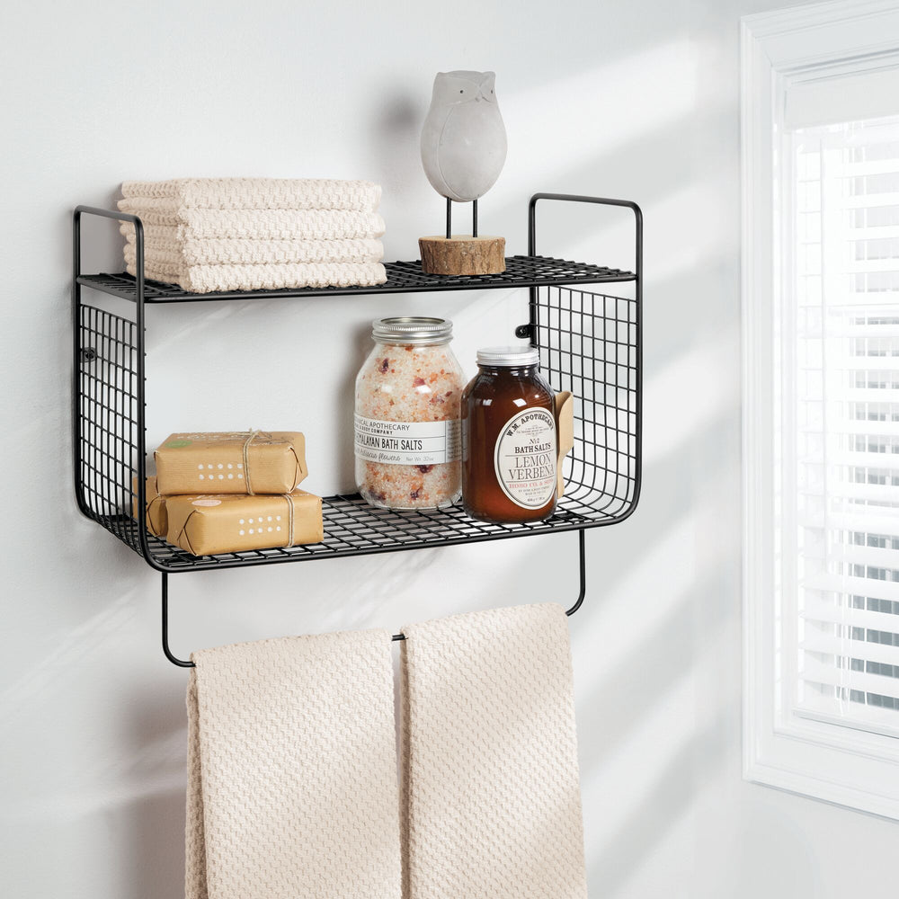 2 tier bathroom best sale shelf