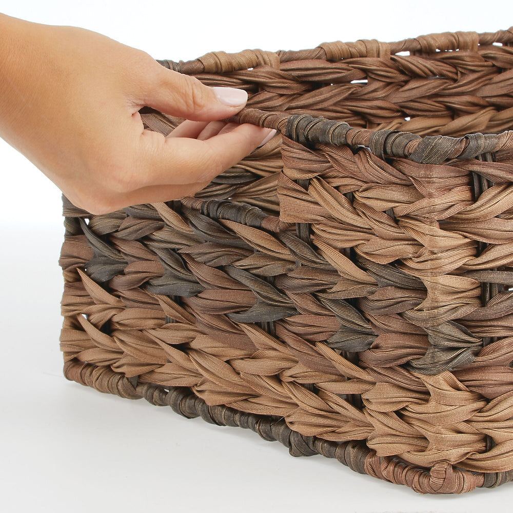 Large Woven Baskets Woven Storage Baskets Decorative Baskets 20''x20''x13'' Storage Bins Woven Baskets with Handles