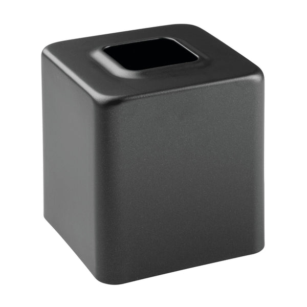 color:black||black metal square tissue box cover single