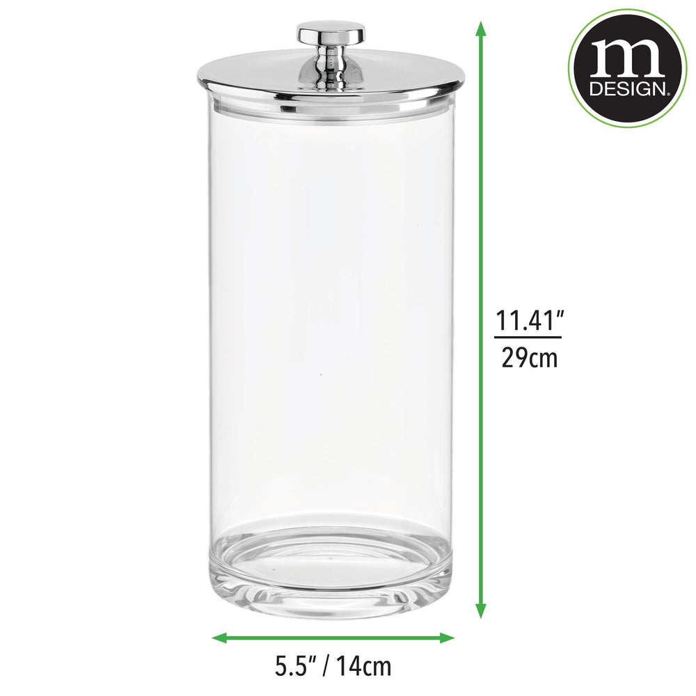 mDesign Acrylic Kitchen Apothecary Airtight Canister, 2 Pack, Clear/Soft Brass, Size: 5.5 x 6.5